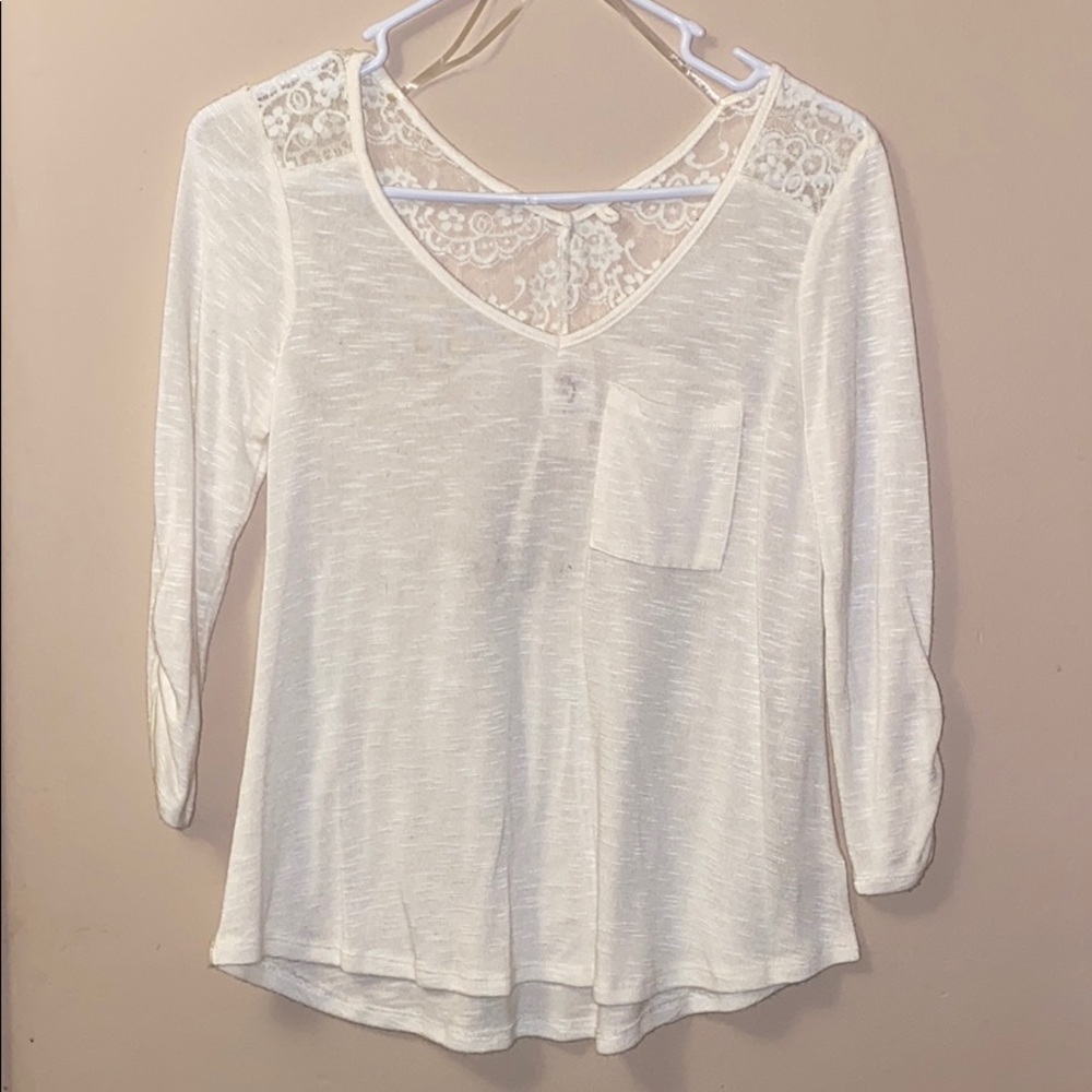 Ivory long sleeve shirt